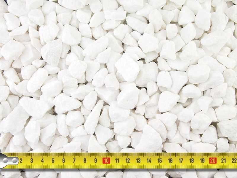 Polar white marble gravel 20mm